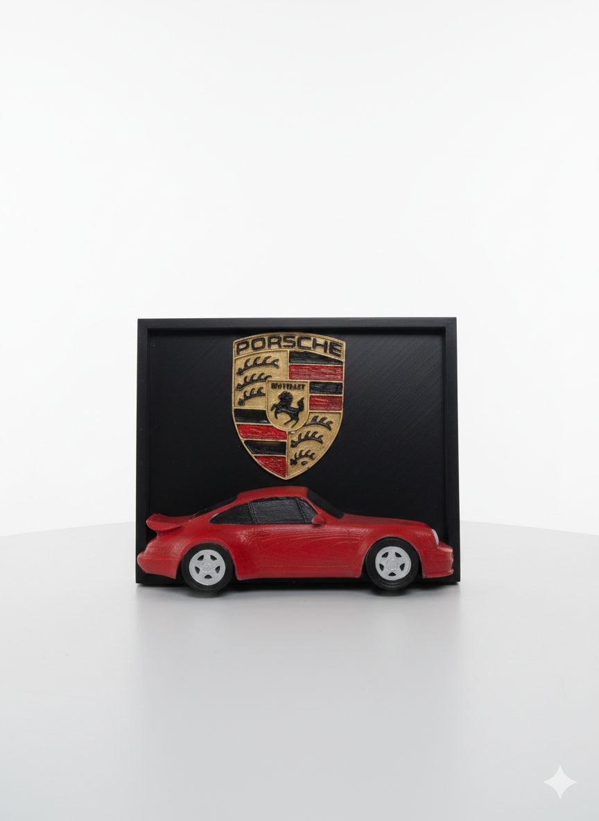 لوحة بورشه 911 ثلاثية الأبعاد - قطعة فنية لعشاق الفخامة